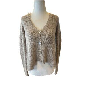 Eileen Fisher Button Cardigan Soft Shimmer Mohair Blend XS Made USA